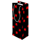 Canadees Cottage Maple Leaf Wijn Cadeautas (Achterkant Gekanteld)