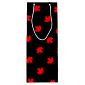 Canadees Cottage Maple Leaf Wijn Cadeautas (Achterkant)
