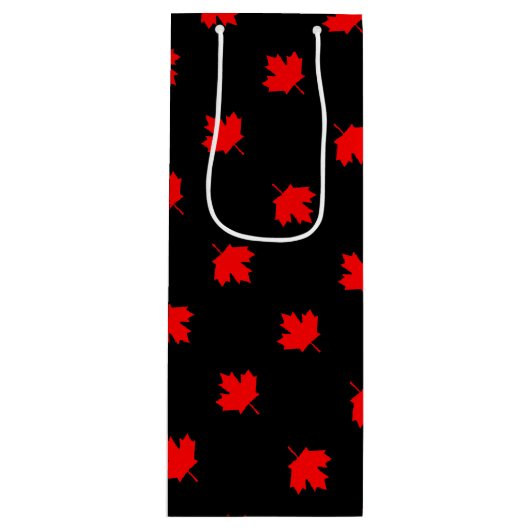 Canadees Cottage Maple Leaf Wijn Cadeautas (Voorkant)