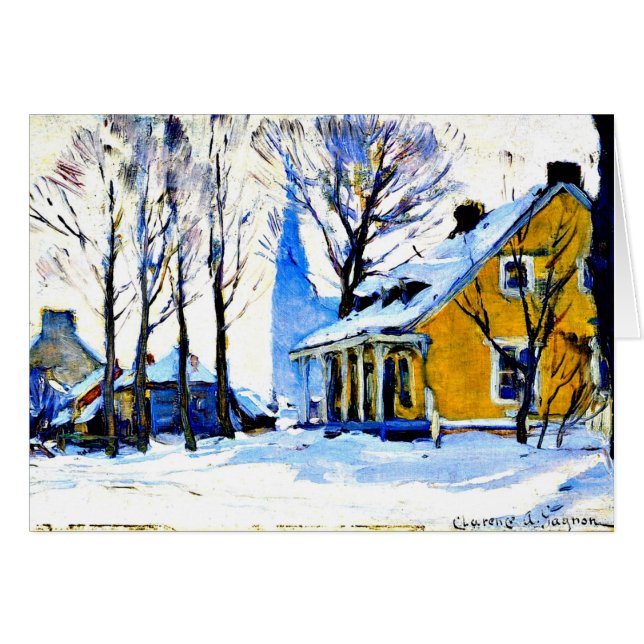 Canadees dorp, grijze dag, Clarence Gagnon, (Voorkant Horizontaal)