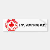 Canadees Drink team Bumpersticker (Voorkant)