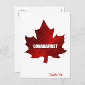 CANADEES EERSTE ESDOORNBLAD FEESTDAGENKAART (Voorkant / Achterkant)