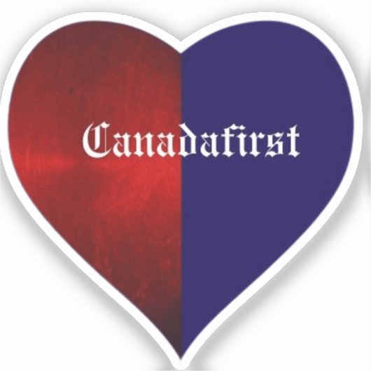 CANADEES EERSTE HART STICKER (Voorkant)