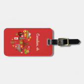 Canadees, eh. Canadees hart. Bagagelabel (Voorkant horizontaal)