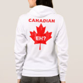 Canadees Eh? Esdoornblad Hoodie (Achterkant)