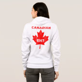 Canadees Eh? Esdoornblad Hoodie (Achterkant volledig)