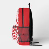 Canadees esdoornblad. Bewerkbare naam Bedrukte Rugzak (Rechts)