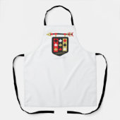 Canadees esdoornblad medaille en pijl logo schort (Voorkant)