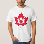 Canadees esdoornblad - Modern Rood & Wit T-shirt (Voorkant)