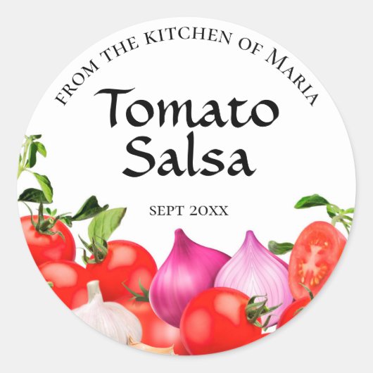 Canadees etiket Tomato Salsa Homemade Preserve (Voorkant)
