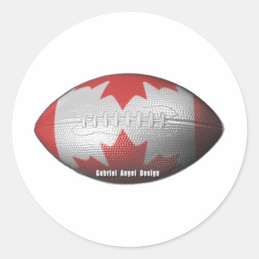 Canadees Football Ronde Sticker (Voorkant)