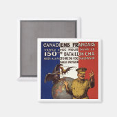 Canadees Francais Magneet (Voorkant / Achterkant)