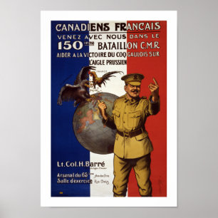 Canadees Francais (wit) Poster
