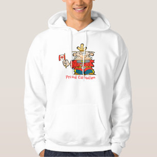 Canadees gebergte met een vlag van Canada, eh.. HO Hoodie