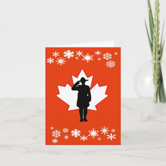 Canadees gebondente politiesnowflake kerstkaart kaart (Voorkant)