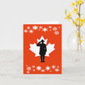 Canadees gebondente politiesnowflake kerstkaart kaart (Gele Bloem)