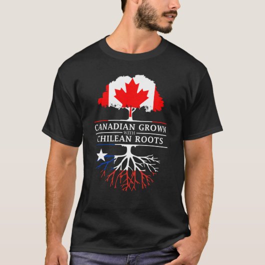 Canadees gegroeid met Chili    RotsChileens design T-shirt (Voorkant)