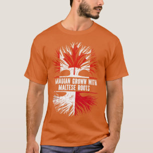 Canadees Gegroeid met Maltese Roots Canada Vlag T-shirt
