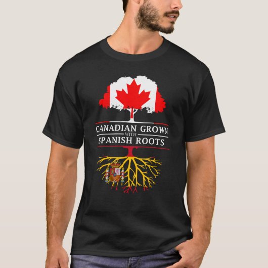 Canadees gegroeid met Spaanse wortelsSpaans des T-shirt (Voorkant)