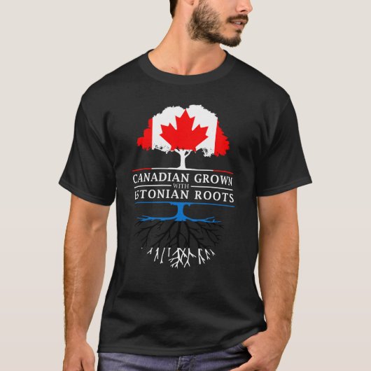 Canadees gekweekt met Estse    wortelenEstland T-shirt (Voorkant)