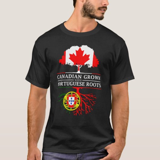 Canadees gekweekt met Portugese    wortelenPortuga T-shirt (Voorkant)