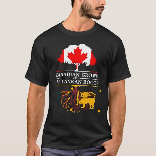 Canadees gekweekt met Sri Lanka    RootsSri Lanka T-shirt (Voorkant)