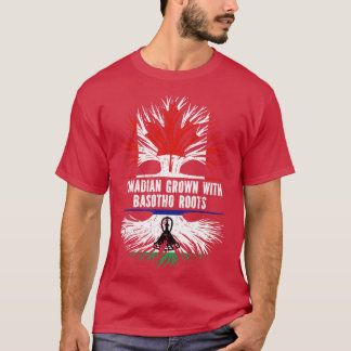 Canadees geteeld met Basotho Roots Canada Vlag T-shirt