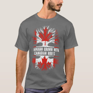 Canadees geteeld met Canadese Roots Canada Vlag T-shirt