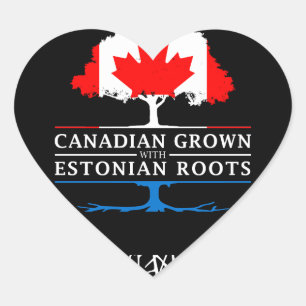 Canadees geteeld met Estlandse roots Estland Hart Sticker