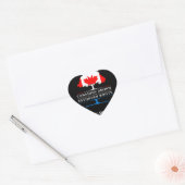 Canadees geteeld met Estlandse roots Estland Hart Sticker (Envelop)