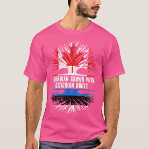 Canadees geteeld met Estonian Roots Canada Vlag T-shirt