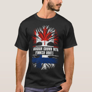 Canadees geteeld met Finse Roots Canada Vlag T-shirt