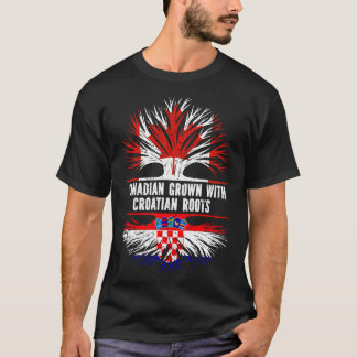 Canadees geteeld met Kroatische Roots Canada Vlag T-shirt