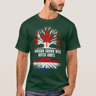 Canadees geteeld met Nederlandse Roots Canada Vlag T-shirt