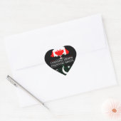 Canadees geteeld met Pakistaanse roots Pakistan Hart Sticker (Envelop)