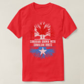 Canadees geteeld met Somalische roots Canada Vlag T-shirt (Design voorkant)