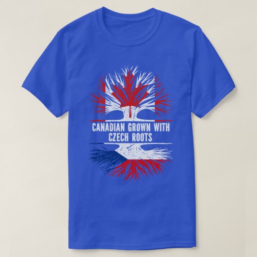 Canadees geteeld met Tsjechische Roots Canada Vlag T-shirt (Design voorkant)