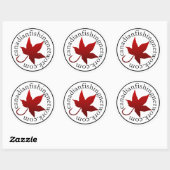Canadees Gevist Netwerk Ronde Decal Sticker (Vel)