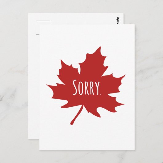 Canadees grappig briefkaart (Voorkant / Achterkant)