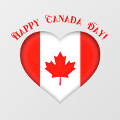 Canadees hart Gelukkige Canada Dag Raamsticker (Vel)