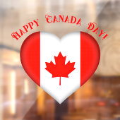 Canadees hart Gelukkige Canada Dag Raamsticker (Vel 2)