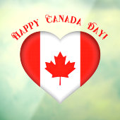 Canadees hart Gelukkige Canada Dag Raamsticker (Vel 3)