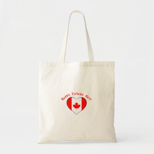 Canadees hart Gelukkige Canada Dag Tote Bag (Voorkant)
