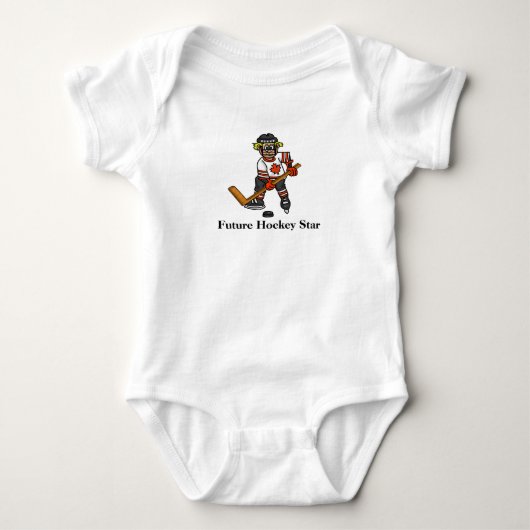 Canadees Hockey Player Baby Shirt (Voorkant)