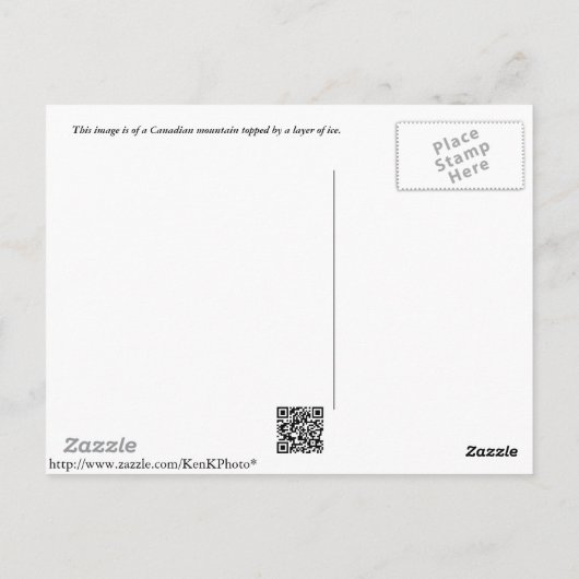 Canadees Ice Mountain-Briefkaart Briefkaart (Achterkant)