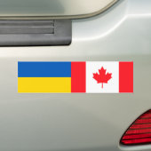 Canadees, ik sta achter Oekraïne. CA en UKR-vlagge Bumpersticker (Op auto)