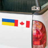 Canadees, ik sta achter Oekraïne. CA en UKR-vlagge Bumpersticker (Op Truck)