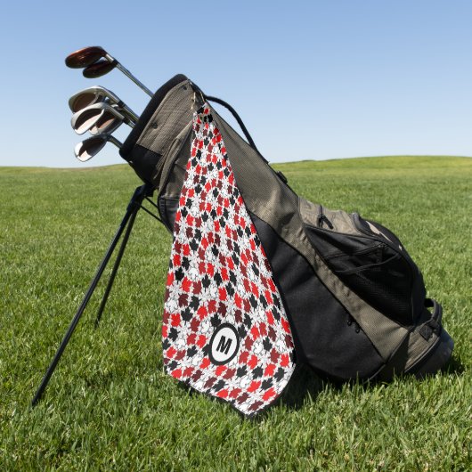 Canadees Initiaal van Maple Leaves Golfhanddoek (Groen)