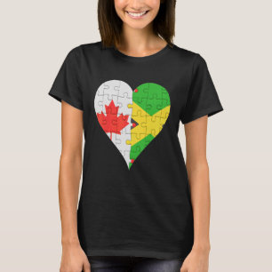 Canadees Jamaicaans vlaghart T-shirt