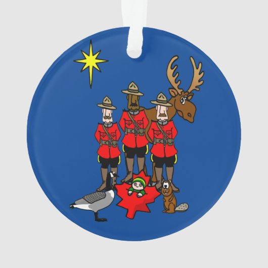 Canadees kerstfeestnummer ornament (achterkant)
